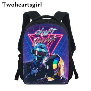 Музыкальная комбинация Twoheartsgirl Daft Punk с графическим рисунком, детские школьные сумки, детские мини-рюкзаки 