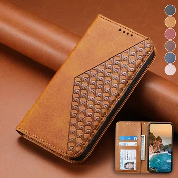 Кожаный чехол-книжка с откидной крышкой на магнитах для Samsung Galaxy S21 S22 S23 Plus Ultra S20 FE M13 M14, подставка для карт, бумажник, чехол-книжка, корпус