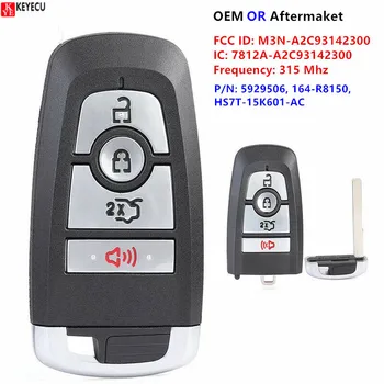 KEYECU OEM Smart Proxy Бесключевой Дистанционный Ключ 4 кнопки 315 МГц для Ford Mustang 2017-2020 FCC ID: M3N-A2C93142300 164-R8172 164-R8159