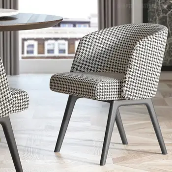 Обеденный стул из массива дерева в скандинавском стиле, простой Легкий Роскошный Ресторанный стул, Дизайнерский стул со спинкой, Отдел продаж