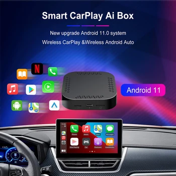CarPlay Mini Ai TV Box Andoroid 11 Беспроводной CarPlay MIFI Android Auto Для Audi Bmw Mazda Toyota Netflix YouTube 4G LTE 32G