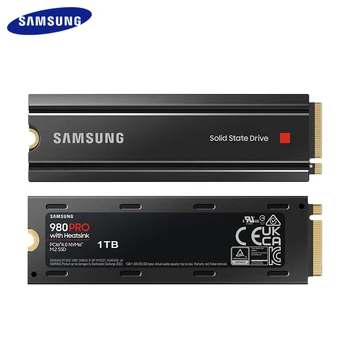 Samsung 980 PRO С Радиатором PCIe 4.0 NVMe M.2 SSD 1 ТБ 2 ТБ Высокоскоростной Внутренний Твердотельный Диск Жесткий Диск Для Настольного Ноутбука