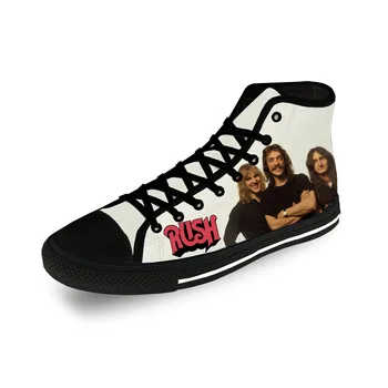 Кроссовки с высоким берцем Rush Band Мужские Женские подростковые повседневные кроссовки с 3D принтом, парусиновые кроссовки для бега, дышащая легкая обувь для косплея
