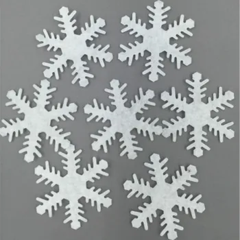 Поделки из фетра 200шт аппликации в виде снежинок Детские аппликации для скрапбукинга 40 мм