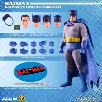 Оригинальный КОРОБОЧНЫЙ НАБОР MEZCO ONE: 12 BATMAN VS TWO-FACE Golden Age в наличии на складе, фигурки из аниме-коллекции, модели игрушек