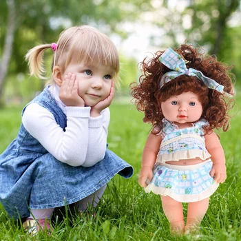 Мягкая виниловая силиконовая говорящая игрушка для новорожденного Reborn Baby Doll