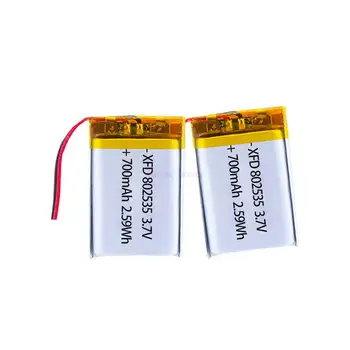 100 Штук 802535 Литий-полимерная аккумуляторная батарея Li-Po емкостью 3,7 В 700 мАч
