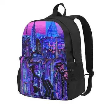 Городской подросток, рюкзак для студентов колледжа, дорожные сумки для ноутбука, искусство Tumblr, эстетика, классный художественный дизайн, будущее 1980-х, Горячая линия Miani