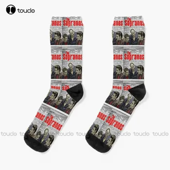 The Sopranos Brick Wall- Носки Криса Тони И Сильвио Хлопчатобумажные Носки Для Мужчин Рождественский Подарок На Новый Год С Цифровой Печатью 360 ° Для Женщин И Мужчин
