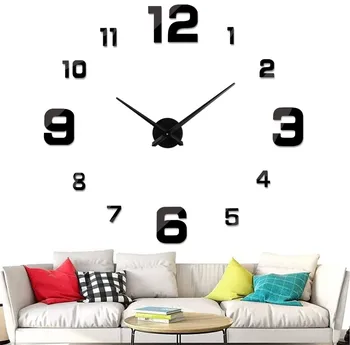 3D Светящиеся Большие настенные Часы Современный дизайн DIY Цифровые Настольные настенные часы Настенные Часы Бесплатная доставка Декоративные часы для Гостиной