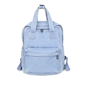 Повседневные женские рюкзаки, джинсовые школьные сумки для подростков, Холщовая дорожная сумка, женский дорожный рюкзак большой емкости для женщин