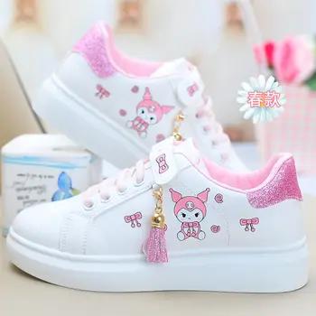 Sanrio hello kitty/ 2023; сезон весна-осень; нескользящая сетчатая обувь; повседневная обувь для девочек; обувь для настольных игр с героями мультфильмов; спортивная обувь kuromi; милые кроссовки