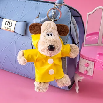 1 шт. Плюшевый брелок с милой собакой-пилотом 15 см для школьных сумок и автомобилей, Подвесная кукла Gromit Dog, школьный ранец, Подвеска, Рождественские подарки