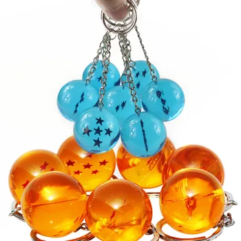 2,5 см 3,5 см 4,5 см 1шт Dragon Ball Z аниме Гоку Шенрон Dragonball Хрустальный шар из смолы Детский подарочный брелок для ключей