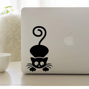 Наклейка для ноутбука с Рисунком Кошки наклейки для ноутбуков Виниловые Съемные наклейки с изображением кошки компьютерный Декор кофейная кружка Декоративная Наклейка Z917
