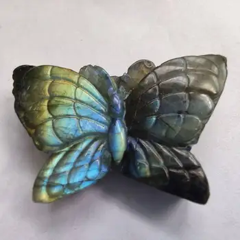 Лабрадорит кварц бабочка кристалл образец камня рейки исцеляющий натуральный камень и минералы украшение дома для продажи 1шт
