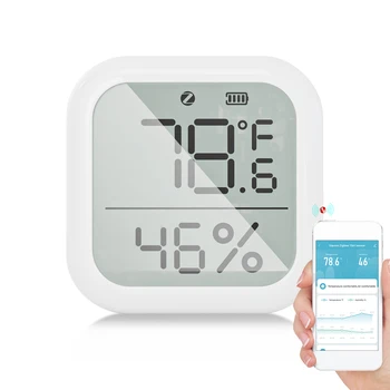 Умный гигрометр ZigBee, термометр, датчик температуры и влажности в помещении с ЖК-дисплеем для управления приложением, домашний удаленный монитор