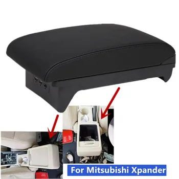 Для Mitsubishi Xpander Коробка для подлокотника Для салона автомобиля Mitsubishi Xpander специальный Модернизированный Центральный ящик для хранения с USB