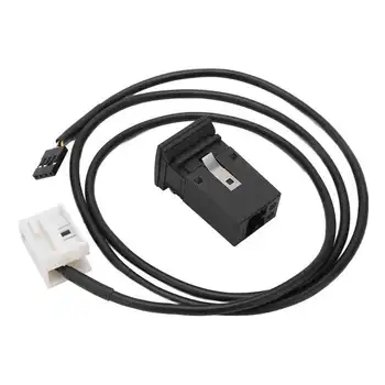 Разъем адаптера USB-кабеля Прочный ABS Plug and Play Стабильная Производительность Разъем Aux Input 5KD 035 724 для Замены Автомобиля GLI MK5