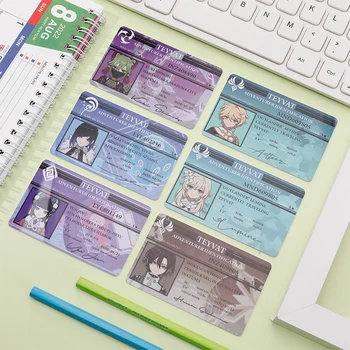 1шт Японского Аниме Genshin Impact Фигурки Райден Сегун Студенческий Билет Анимация Рюдзи Кен ПВХ Карты Для Фанатов Подарок Косплей