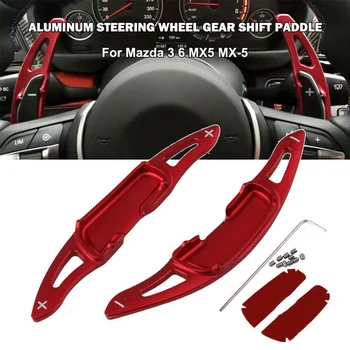 Красный удлинитель рычага переключения передач на рулевом колесе для Mazda 3 6 MX-5 CX-4 CX-5 Axela Atenza 2014-2019