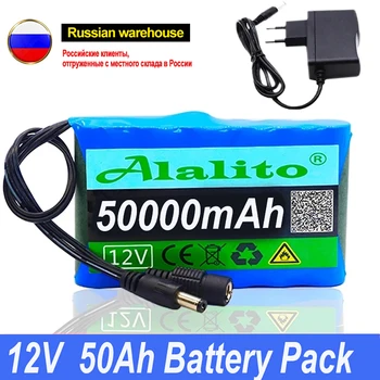 Batterie Lithium-Ion 3S2P, 12V 50Ah 18650 mah, 14000 V, 14ah, pour vidéosurveillance, originale, Rechargeable, avec chargeur, po