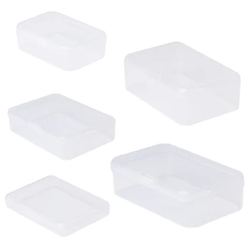 Прямоугольный пластиковый прозрачный ящик для хранения, контейнер для сбора, органайзер