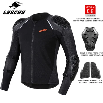 Сертификация CE Level-2 Мотоциклетная броневая куртка, 7 шт. протекторов, защитное снаряжение для всего тела, мотоциклетная куртка для мотокросса, бронированная