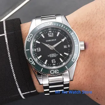 Corgeut 41mm Miyota Мужские автоматические часы Люксовый бренд Sport Date Водонепроницаемые часы Сапфировое стекло Механические наручные часы мужские