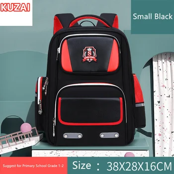 Сумки для начальной школы KUZAI для мальчиков, водонепроницаемая сумка для книг, рюкзак для мальчиков, студенческий ортопедический школьный рюкзак, светящийся школьный рюкзак