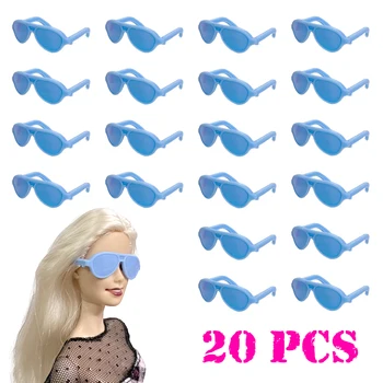 NK Официальный 20 Шт Кукла DIY синие солнцезащитные очки аксессуары модный дизайн аксессуары очки аксессуары для игрушек Куклы Барби