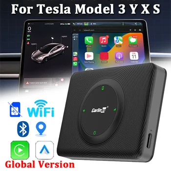 CarlinKit T2C Беспроводной Автомобильный Адаптер CarPlay Android Auto Adapter Для Tesla Model 3 Y X S Wifi Global Edition OTA Онлайн Обновление БЕЗ SIM-карты