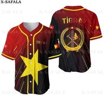 Tigray Strong С гербом Африки, Флаг страны любви, бейсбольная майка с 3D принтом, мужские топы, футболка, уличная одежда оверсайз-5