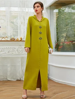 Мода Мубарак Кафтан Абая Дубай Мусульманское Платье Турция Курбан Байрам для Женщин 2023 Ислам Марокканский Кафтан Джеллаба Халат Мусульман