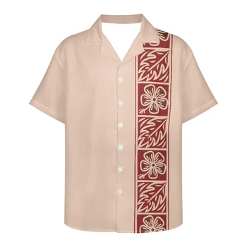 Полинезийская Племенная Гавайская Татуировка с Тотемом, Гавайские принты, Американский Размер, Летняя Уличная мода, Персонализированные Мужские повседневные рубашки