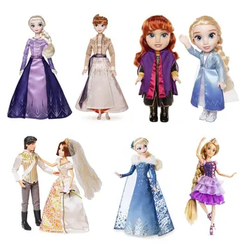 Замороженная принцесса Эльза Анна Игрушки кукла Дисней С Длинными Волосами Принцесса детские мультяшные игрушки фигурка куклы Праздничные Рождественские Подарки