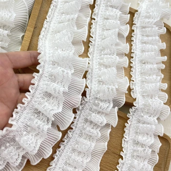 Аксессуары для шитья платья Luolita, белые кружевные ленты, эластичная ткань для рукоделия, одежда, принадлежности для рукоделия, украшения для рукоделия, 2 метра