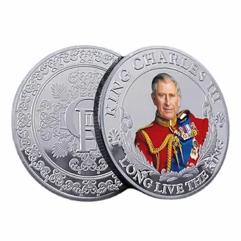 Металлическая памятная монета короля Карла III из коллекции британских королевских сувениров и подарков