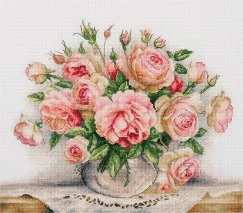 Букет роз Цветы Рукоделие, набор для вышивания крестиком, 18-каратные 16-каратные 14-каратные счетные наборы Наборы для вышивания Искусство DIY Декор ручной работы
