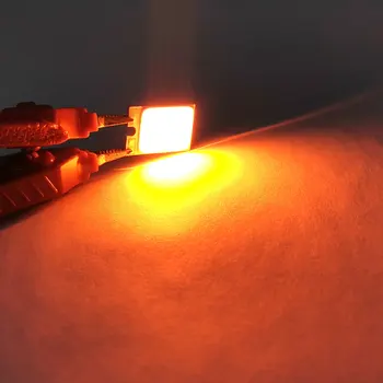 Дропшиппинг 100шт 26x16 мм 9V Маленькая Светодиодная Панель COB С Чипом LED Light 2W 9V Светодиодная Лампа Янтарного Цвета, Излучающая Оранжевую Лампочку, Освещение Мотоцикла