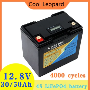 12,8 В LiFePO4 Аккумуляторная Батарея 12V 30Ah/50Ah Железо-Литий-Фосфатная Батарея, Для Автономной Солнечной RV Кемпинговой тележки для гольфа