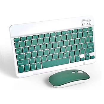 Переносная беспроводная комбинированная клавиатура Bluetooth и мышь, перезаряжаемая клавиатура для планшета Android, ноутбука iPhone, клавиатуры iPad