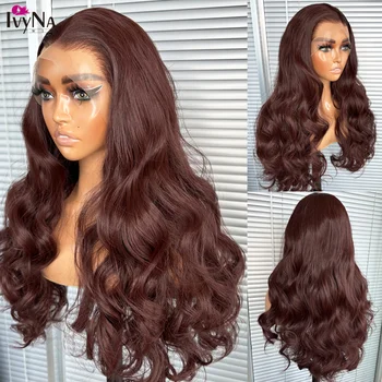Длинные объемные волнистые синтетические парики 33 # цвета для чернокожих женщин, бесклеевые парики на кружеве 13x4, волосы Futura, Термостойкий кружевной парик