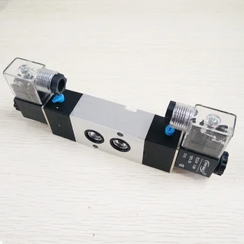 Пневматический электромагнитный клапан для установки на пластину 24 В 4M320-08/10 Порт 1/4 3/8 дюйма 5-ходовой регулирующий клапан с заглушкой двойная катушка