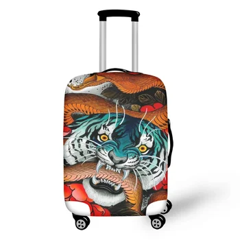 Универсальный защитный чехол с тигровым принтом для удобного хранения, Грязеотталкивающий Водонепроницаемый Легкий чемодан для переноски, нескользящие чехлы