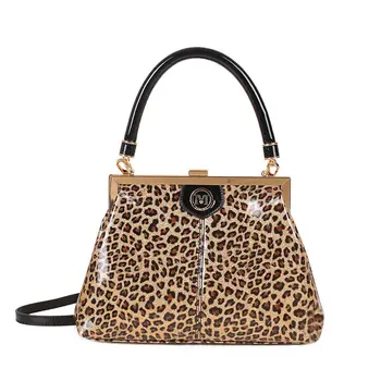 2023 Новые модные женские сумки с леопардовым рисунком Европейского дизайна из лакированной кожи Женские сумки через плечо Женский бренд для девочек Роскошная сумка через плечо