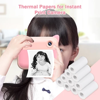 10 рулонов термобумаги, рулон бумаги 57 * 30 мм, бумага для печати этикеток, бумага для пополнения детской камеры мгновенного действия